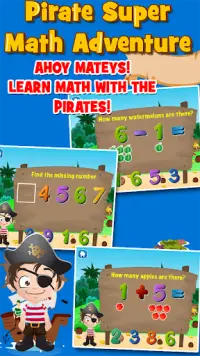 القراصنة يتعلم الرياضيات Screen Shot 0
