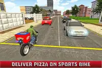 Moto доставка пиццы мальчик 3d Screen Shot 0