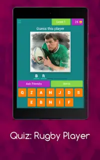 Rugby Players Picture Quiz Game Screen Shot 5