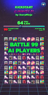 Fight Back to the 80's - Match 3 Battle Royale Screen Shot 3