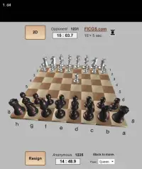 Chess 960 • FICGS play rated games online Screen Shot 2