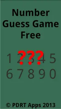 Number Guess Free Screen Shot 0