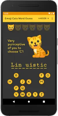 Emoji Cats Word Guess Screen Shot 6