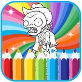 How to color Plants and Zombies ( painting games )