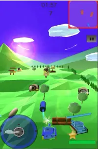 3D Low poly - Fly Fly Tank : One finger Action Screen Shot 4