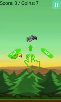 Flappy Green Parrot Screen Shot 1