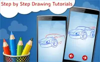 How to Draw Cartoon Cars  Step by Step Drawing App Screen Shot 0