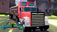 शहर के कार्गो ट्रक परिवहन 3D Screen Shot 0