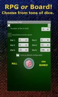 Talking Dice (Free) Screen Shot 1