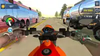 Moto Heavy Traffic Racer: Bike Racing Stunts Screen Shot 0