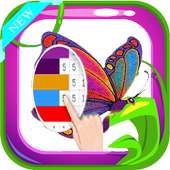 color by number butterfly Pixel Art