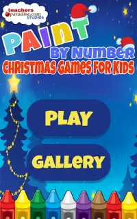 Paint By Number Christmas Game Screen Shot 1