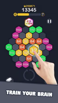 2048 Hexagon Screen Shot 2