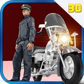 Polícia warden motocicleta sim