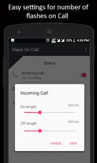 Flash On Call Screen Shot 3