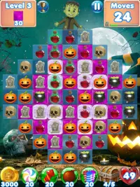 Halloween Games 2 - fun puzzle games match 3 games Screen Shot 6