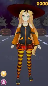 Unity Chan Halloween Berlari: Kengerian Zombie Screen Shot 1