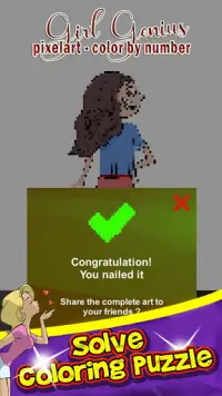 Girl Genius! Color By Number - PixelArt Coloring Screen Shot 7
