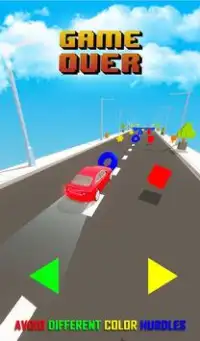 Twisty Color Car Racing Road Game Screen Shot 1