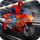 Superhero Spider: Moto Bike racing