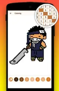 Color By Number Naruto pixel art Screen Shot 2