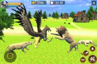 Wild Eagle Family: Flying Griffin Simulator Games Screen Shot 1