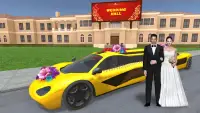 Luxury Wedding Limousine Taxi: 3D Car Driving 2021 Screen Shot 4