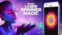Magic laser neon fidget spinner edc toys Screen Shot 1