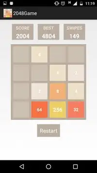 2048 Game Screen Shot 2