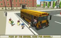 Г-н Блочный School Bus Simulator 2018 Screen Shot 1