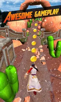 Snow Temple Escape - Evil Runner Game 3D Screen Shot 2