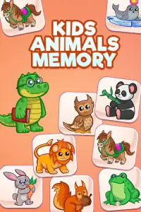 Kids Animals Memory Game Screen Shot 0