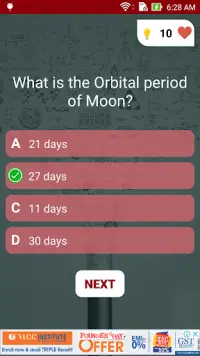 Earth Science Quiz Screen Shot 2