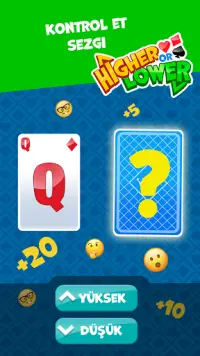 Higher or Lower Card Game Guess Casual Screen Shot 0