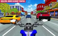 Moto Bike Race Highway Traffic Screen Shot 0