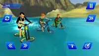 water surfing kids bicycle racing Screen Shot 0