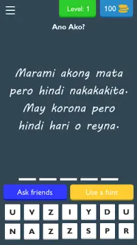 💡 Ano Ako? - Tagalog Riddles  Screen Shot 0