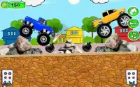 Mountain Race Monster Truck 2D Game Screen Shot 1