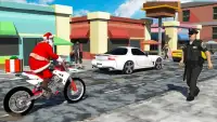 Crazy Santa Christmas: Winter Moto Gift Delivery Screen Shot 2