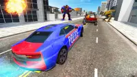 Polis robot araba kahramanı: robot oyunlarını dönü Screen Shot 2