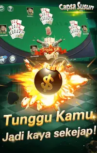 Capsa susun poker bonus  remi  gaple domino online Screen Shot 3