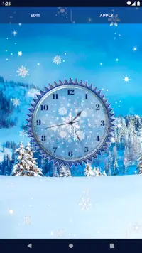 Winter Snow Clock Wallpaper Screen Shot 3