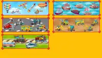 Puzzles for kids: vehicles Screen Shot 0