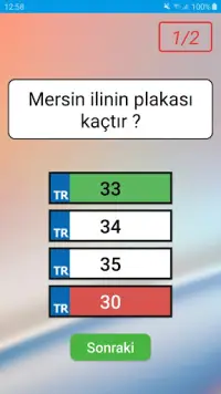 Şehir Plaka Oyunu Screen Shot 0