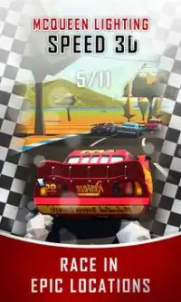 Lightning Speed McQueen Racing 3D Screen Shot 1