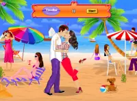 First Valentine Kissing - Kiss games for girls Screen Shot 2