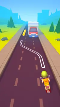 Deliveryman: running bike race 3D Screen Shot 1
