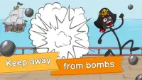 Pirate survival: Bomb edition. Stickman like game Screen Shot 4