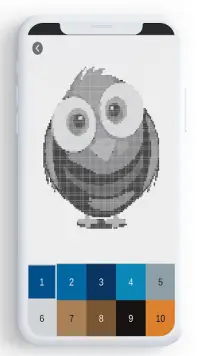 Birds Color By Number, pixel bird coloring Screen Shot 2