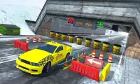 雪のタクシー駐車Sim 3D 2017 Screen Shot 2